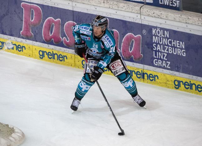 Rob Hisey (EHC Liwest Black Wings Linz) EHC Liwest Black Wings Linz vs HDD Olimpija Ljubljana 