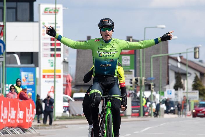 Sieger Rainer Kepplinger (AUT, Hrinkow Advarics), Herren Elite, U23, Radliga, 60. Raika Kirschbluetenrennen, Wels, Oberösterreich