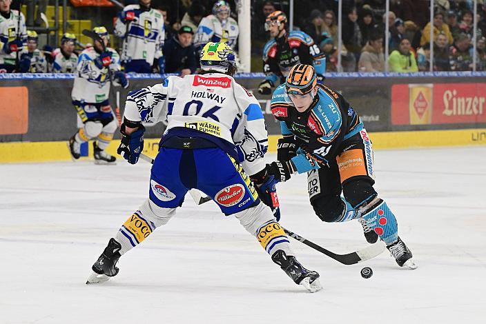 Patrick Holway  (EC iDM Wärmepumpen VSV), Graham Knott (Steinbach Black Wings Linz) Win2Day ICE Hockey League,  Steinbach Black Wings Linz vs EC iDM Wärmepumpen VSV,  Linz AG Eisarena 