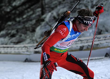 #5-1 Emil Hegle Svendsen, Team Norwegen an der Spitze des Rennens.