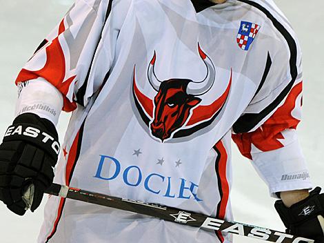 Trikot des Clubs Dab. Docler Dunaujvaros, EHC Liwest Linz vs. Dab. Docler Dunaujvaros 