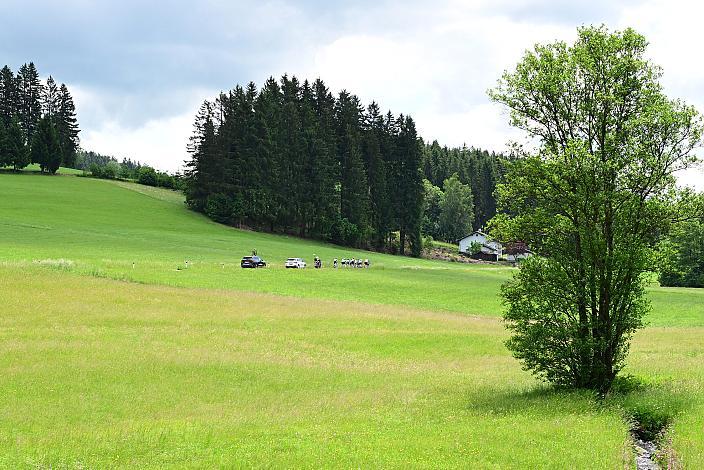 die Ausreisser mit Richard Riska (SVK, Hrinkow Advarics), Emanuel Zangerle (AUT, Team Vorarlberg), Milan Kadlec (CZE, Team Elkov Crypto4me), Otto van Zanden (NED, Azerion  - Villa Valkenburg) 4. Etappe Aigen - Schlägl - Aigen - Schlägl, Oberösterreich Rundfahrt
