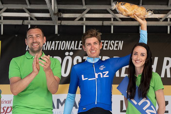 Andreas Stokbro Nielsen (NOR, Team Coop) im Blauen Trikot des Besten in der Punktewertung, Eferding - Niederkappel,  Int. Raiffeisen Oberösterreich Rundfahrt UCI Kat. 2.2