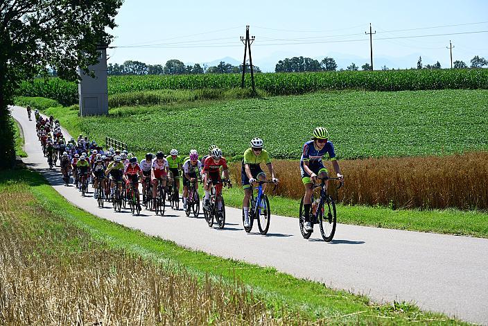 Das Peloton bei Bad Wimsbach, 3. Etappe Bad Wimsbach - Strass im Attergau, Int. Oberösterreichische Versicherung OÖ Junioren Oberösterreich Rundfahrt