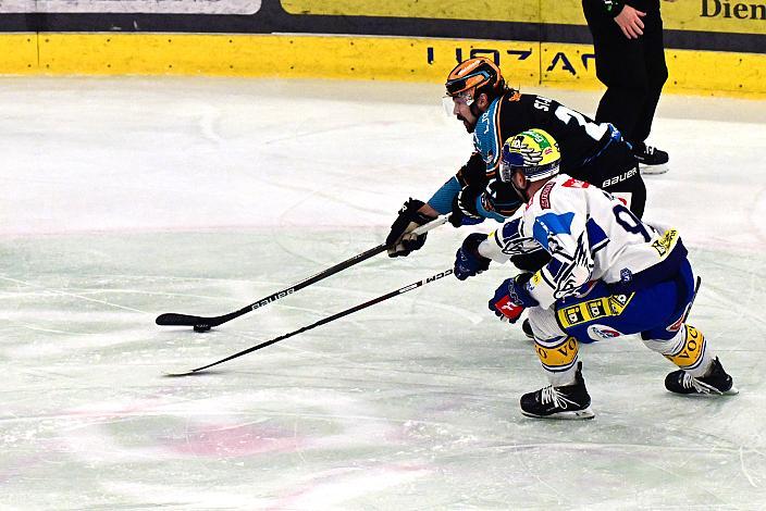 Shawn St.Amant (Steinbach Black Wings Linz), Mark Katic (EC iDM Wärmepumpen VSV) Win2Day ICE Hockey League,  Steinbach Black Wings Linz vs EC iDM Wärmepumpen VSV,  Linz AG Eisarena 