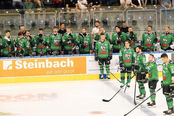 Das Team des HC Nove Zamky, Testspiel Steinbach Black Wings Linz vs HC Nove Zamky, Linz AG Eisarena, pre season 