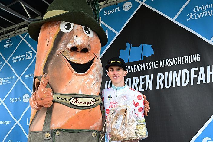 Bester Österreicher und Im Bergtrikot Michael Hettegger (AUT, Öberösterreich) 3. Etappe,  51. Int. Oberösterreich Junioren Rundfahrt, Bad Wimsbach - Strass im Attergau