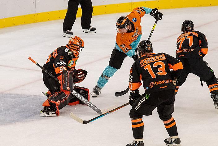 Tormann Felix Nussbacher (Graz 99ers) Stefan Gaffal (Steinbach Black Wings Linz) Steinbach Black Wings Linz  vs Graz 99ers