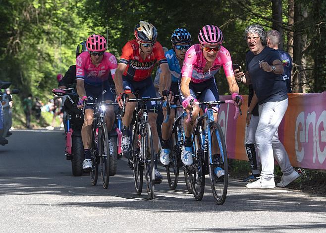 Richard Carapaz (ECU, Movistar Team), Vincenzo Nibali (ITA, Bahrain Merida Pro Cycling Team)   Giro, Giro d Italia, Radsport, 102. Giro d Italia - 20. Etappe