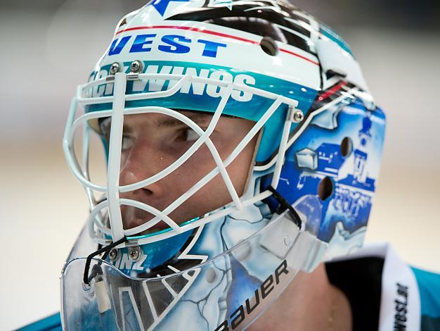 #29 Michael Ouzas, Tormann, Liwest Black Wings Linz, EHC Liwest Black Wings Linz vs KHL Medvescak Zagreb          