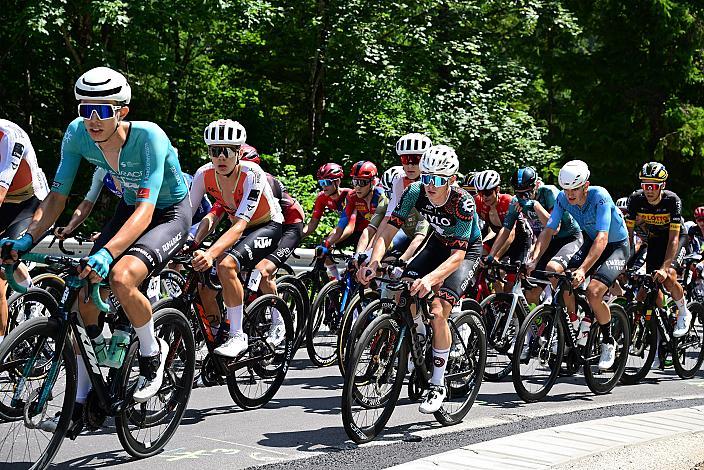 Das Peloton unterwegs in der Region Ybbstal, bei Hollenstein an der Ybbs, Vier Länder Meisterschaft U23,  Austria