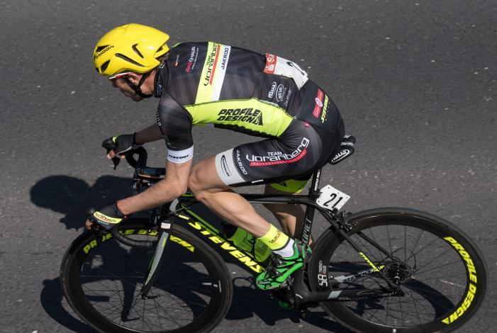 Sebastian Baldauf (GER, Team Vorarlberg) am Mistelbacher Berg 