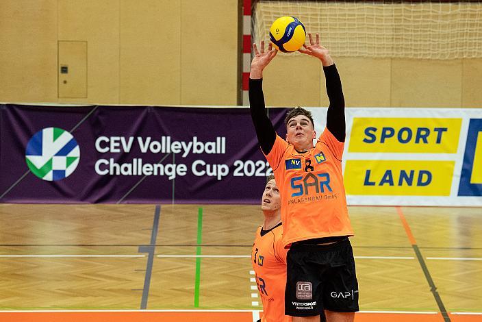 Alexander Spring (VCA Amstetten Niederösterreich), Jordan Deshane (VCA Amstetten Niederösterreich) Volleyball Europacup VCA Amstetten NÖ vs VSC Law Academy Kharkiv (UKR)