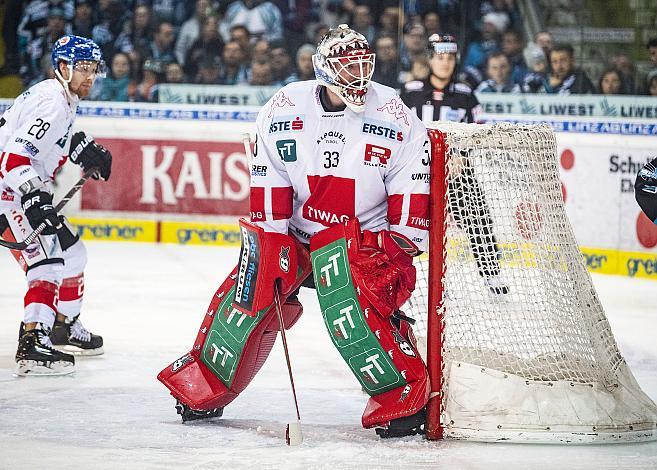 Im Bild: Tormann Scott James Darling (HC TWK Innsbruck  Die Haie)3 Eishockey,  EHC Liwest Black Wings Linz vs HC TWK Innsbruck