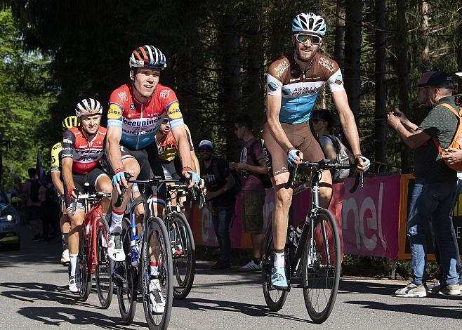 v.l. Gianluca Brambilla (ITA, Trek - Segafredo), Bob Jungels (LUX, Deceuninck - Quick Step), Ben Gastauer (NED, AG2R La Mondiale),   Giro, Giro d Italia, Radsport, 102. Giro d Italia - 20. Etappe  