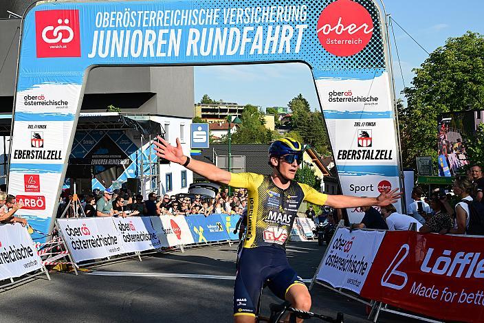 Etappensieger Loek Hovers (NED, Willebrord Wil Vooruit) (2. Etappe,  51. Int. Oberösterreich Junioren Rundfahrt, Eberstalzell - Eberstalzell