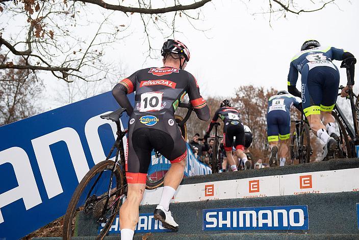 Nr.10 Laurens Sweeck (BEL, Pauwels Zauzen - Bingoal), Nr.3 Corne van Kessel (NED, Tormans Cyclo Cross Team), UCI Cyclocross World Cup, Tabor CZ 