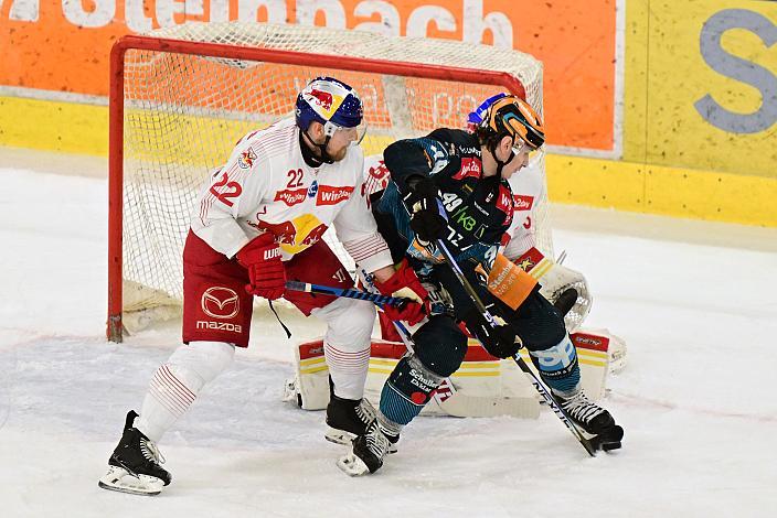 Dennis Robertson (EC Red Bull Salzburg), Graham Knott (Steinbach Black Wings Linz) Steinbach Black Wings Linz vs EC Red Bull Salzburg, Playoffs, 2. Viertelfinale, Linz AG Eisarena 