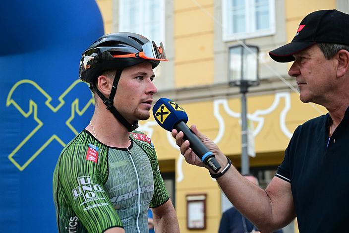 Loic Bettendorff (LUX, Hrinkow Advarics) gewinnt in Steyr, 27. Int. ASVÖ - HRINKOW City Kriterium Steyr, Herren Elite, ÖRV, Radsport, Mountainbike, ELITE Rennrad