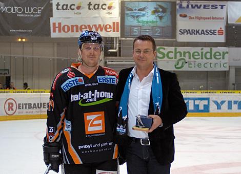 Spieler des Abends Rob Shearer Liwest Black Wings Linz EC VSV