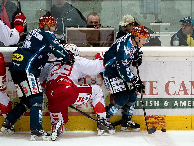 Jason Ulmer, Linz und Markus Gander, Bozen,  EHC Liwest Black Wings Linz vs HCB Suedtirol, Bozen