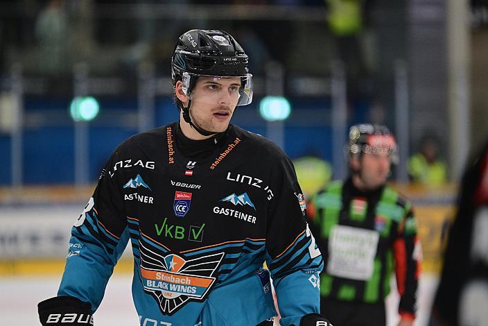 Patrick Söllinger (Steinbach Black Wings Linz), Spiel 2 Pre-Playoffs,  ICE, Steinbach Black Wings Linz vs EC iDM Wärmepumpen VSV, Linz AG Eisarena 