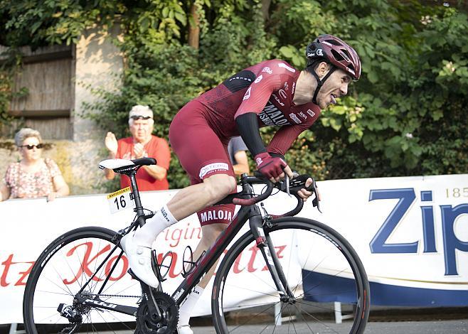 Lukas Schlemmer (AUT, Maloja Pushbikers) Linz Hauptplatz, Martinskirche,  Radsport 10. Int. OOE Rundfahrt Prolog