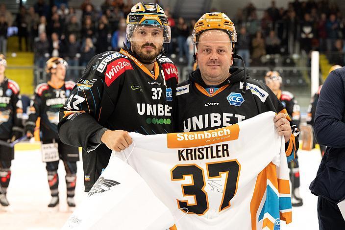 Andreas Kristler (Steinbach Black Wings Linz) Steinbach Black Wings Linz vs EC iDM Wärmepumpen VSV, 1. Runde, Steinbach Black Wings Linz, Linz AG Eisarena 