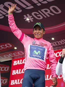 Nairo Quintana, COL (#121, Movistar Team) in Rosa