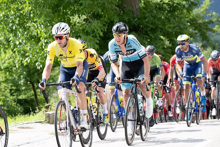 Daan Soete (BEL, Team Deschacht - Group Hens - Containers Maes) im Gelben Trikot des Gesamtführenden, Wels Max.Center - Amag Ranshofen,  Int. Raiffeisen Oberösterreich Rundfahrt UCI Kat. 2.2