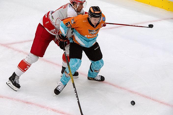 Eric Stephan (EC Bad Nauheim), Niklas Bretschneider (Steinbach Black Wings Linz) Steinbach Black Wings Linz vs EC Bad Nauheim, Testspiel, Eishockey, Bet at Home ICE Hockey League