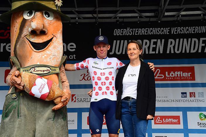 Im Bergtrikot Kristinus Christiansen (NOR, Team Ringerike), 50. OÖ Junioren Rundfahrt, 3. Etappe Bad Wimsbach Strass im Attergau