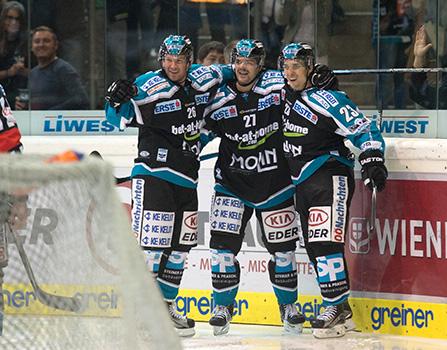 Linz feiert, EHC Liwest Black Wings Linz vs EC VSV