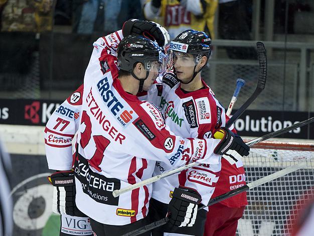 Oliver Setzinger und Daniel Oberkofler, Team Austria, Oesterreich feiern.