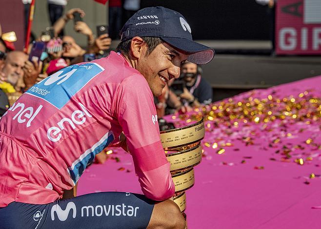 Richard Carapaz (ECU, Movistar Team) Girosieger 2019, Giro d Italia, Radsport, 102. Giro d Italia - 21. Etappe Zeitfahren