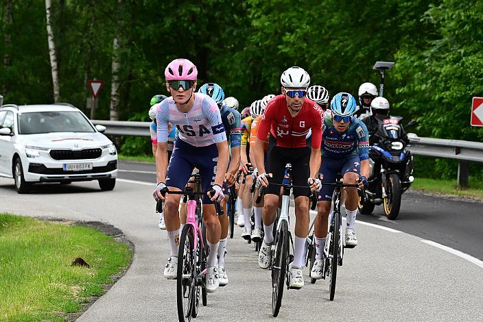 Die Ausreisser mit Viktor Soenens (BEL, Soudal - Quickstep Devo Team), Richard Riska (SVK, Hrinkow Advarics), Emanuel Zangerle (AUT, Team Vorarlberg), Milan Kadlec (CZE, Team Elkov Crypto4me), Otto van Zanden (NED, Azerion  - Villa Valkenburg), Manuel Oioli (ITA, Swatt Club, Key Locke (USA, Team USA),4. Etappe Aigen - Schlägl - Aigen - Schlägl, Oberösterreich Rundfahrt