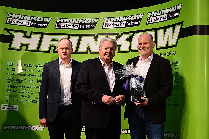 Team Manager Dominik Hrinkow (AUT, Hrinkow Advarics Cycleang Team), Harald J. Mayer (ÖRV, Präsident Österreichischer Radsportverband, Cycling Austria), Alexander Hrinkow (Hrinkow Advarics), 40 Jahre Sport Hrinkow, Steyr, Team Hrinkow Advarics Cycleang, UCI Continental Team, 