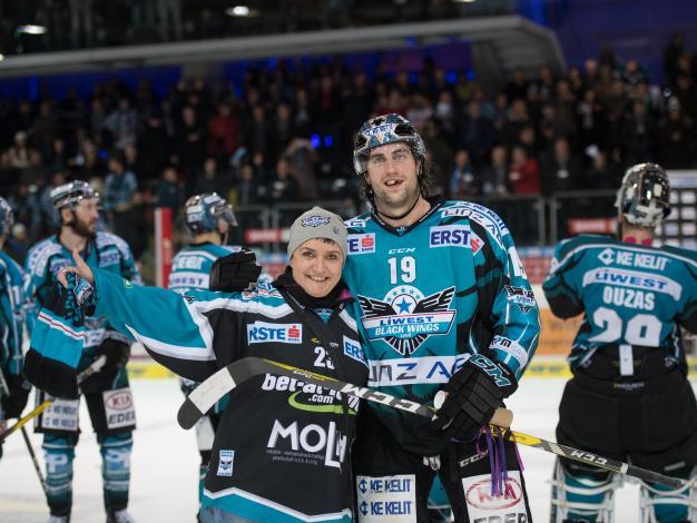 Spieler des Abends Joel Broda (EHC Liwest Black Wings Linz), EHC Liwest Black Wings Linz vs EC Red Bull Salzburg