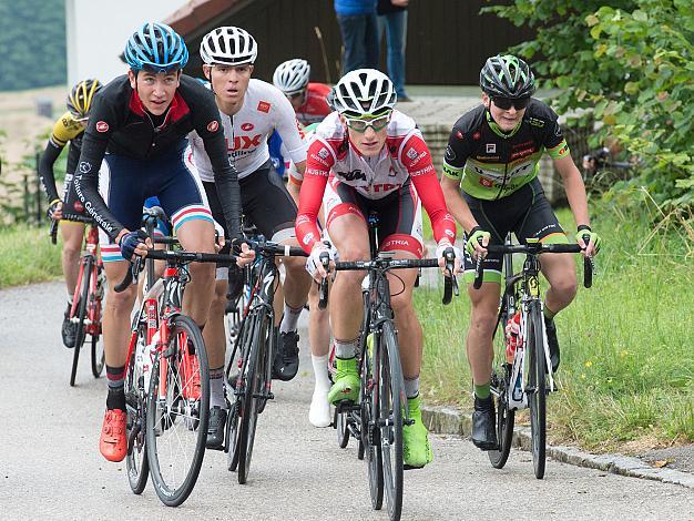 rechts,  Jaka PRIMOZIC, SLO, Sieger OOE Junioren Rundfahrt und Marco Friedrich, AUT.