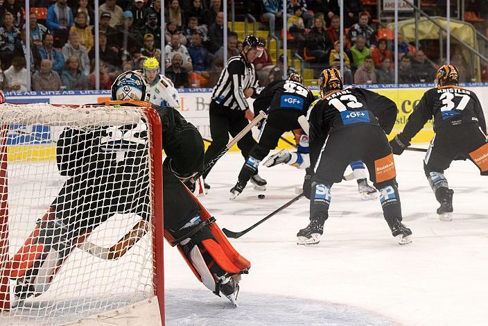 Tormann Rasmus Tirronen (Steinbach Black Wings Linz) Steinbach Black Wings Linz vs EC iDM Wärmepumpen VSV, 1. Runde, Steinbach Black Wings Linz, Linz AG Eisarena 