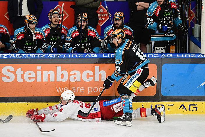 Gerd Kragl (Steinbach Black Wings Linz), Thomas Klassek (EC KAC) Semifinale 4, Win2Day ICE Hockey League, 4. Semifinale, Steinbach Black Wings Linz vs EC KAC,  Linz AG Eisarena 