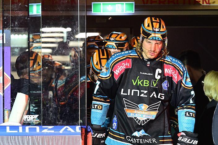 Brian Lebler (Steinbach Black Wings Linz)  Win2Day ICE Hockey League,  Steinbach Black Wings Linz vs HC Pustertal Wölfe,  Linz AG Eisarena 