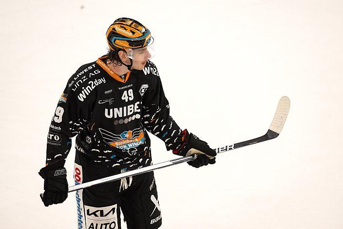 Graham Knott (Steinbach Black Wings Linz)  Steinbach Black Wings Linz vs HK SZ Olimpija, 22. Runde, Trikot Movember, ICE Hockey League, Steinbach Black Wings Linz, Linz AG Eisarena 