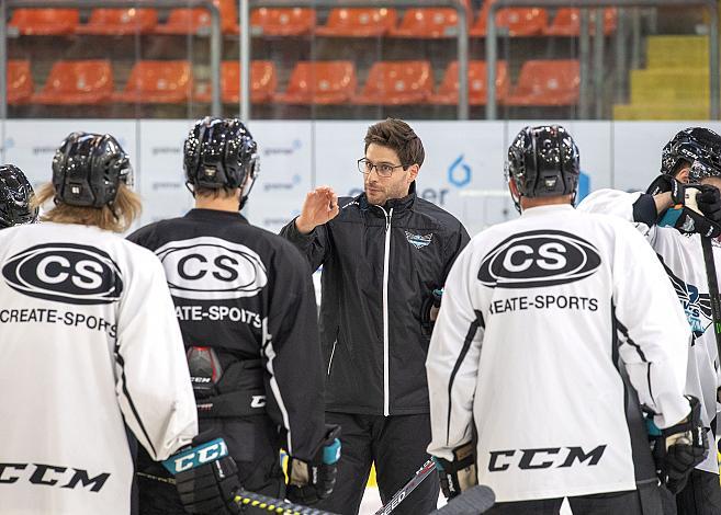 Head-Coach Pierre Beaulieu (Black Wings Linz 1992)  Black Wings Linz,  Eishockey