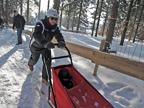 Rob Hisey, mit seinem Sohn, EHC Liwest Black Wings Linz zu Gast auf der Mountain Wulf Farm