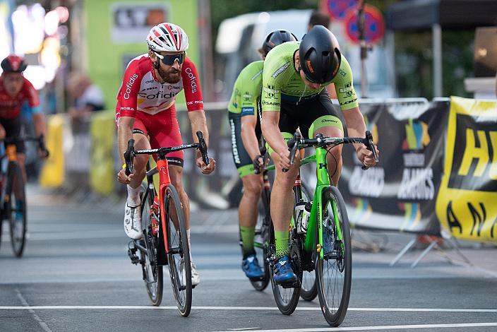 Simon Geschke (GER, Cofidis, Solutions Credits), Stefan Kolb (AUT, Hrinkow Advarics Cycleang Team) Innenstadtkriterium Wels, Radsport, Kriterium