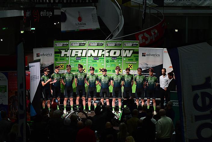 v.l. Maximilian Kabas (AUT,), Loic Bettendorff (LUX,), Valentin Poschacher (AUT,), Richard Riska (SVK),  Dominik Hödlmoser (AUT, Hrinkow Advarics), Riccardo Verza (ITA), Paul Buschek (AUT,), Edward Ravasi (ITA), Giacomo Ballabio (ITA), Riccardo Zoidl (AUT), Sportlicher Leiter Matej Mugerli (SLO, Hrinkow Advarics), Teampräsentation, Steyr, Team Hrinkow Advarics Cycleang, UCI Continental Team, 