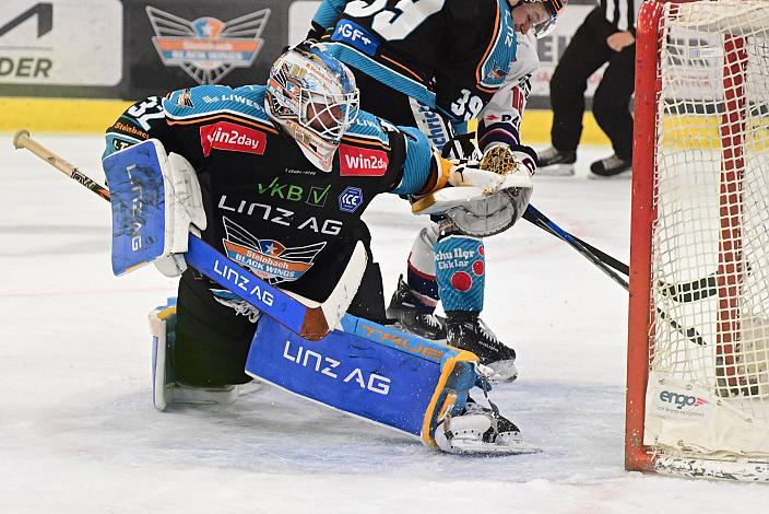 Tormann Rasmus Tirronen (Steinbach Black Wings Linz)  Win2Day ICE Hockey League,  Steinbach Black Wings Linz vs Tiwag Innsbruck - Hydro Fehervar AV 19