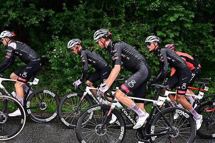 v.l. Florian Vermeeersch (BEL, UAE Team Emirates - XRG), Rafal Majka (POL, UAE Team Emirates - XRG), Felix Grossschartner (AUT, UAE Team Emirates - XRG), Isaac Del Toro (MEX, UAE Team Emirates - XRG), 3. Etappe Salzburg - Gaisberg,  Tour of Austria