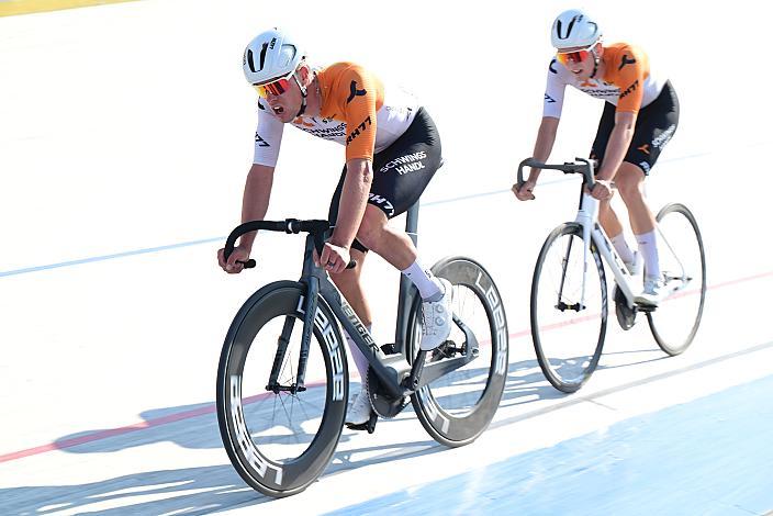 Paul Buschek (AUT, Schwingshandl Intralogistics), Fabian Steininger (AUT, Schwingshandl Intralogistics), Herren Elite, U23, Bahn Staatsmeisterschaft Punkterennen